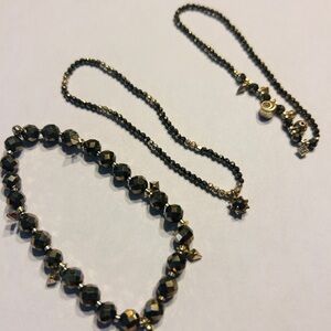 Kendra Scott Black and Gold Bracelet Set